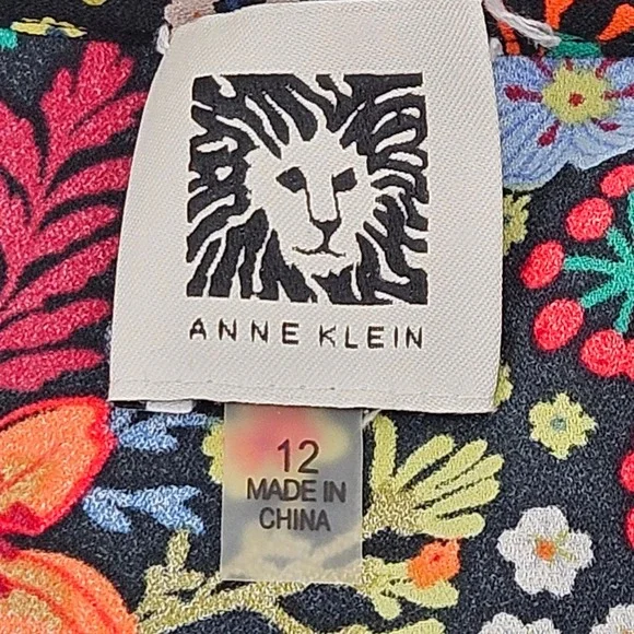 Anne Klein Maxi Dress Floral Print Sleeveless Size 12 Vacation Cottage Spring - Picture 4 of 9